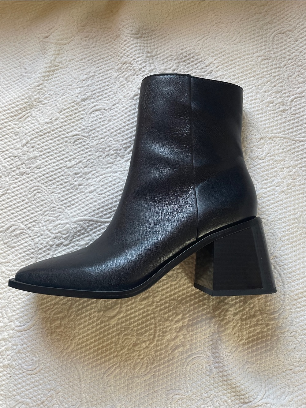 Sam Edelman Hilty Black Leather Ankle Boots Size 6.5M MSRP $180 - Picture 2 of 8